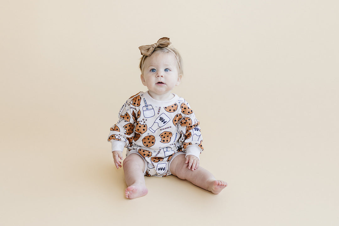Bubble Romper | Milk & Cookies
