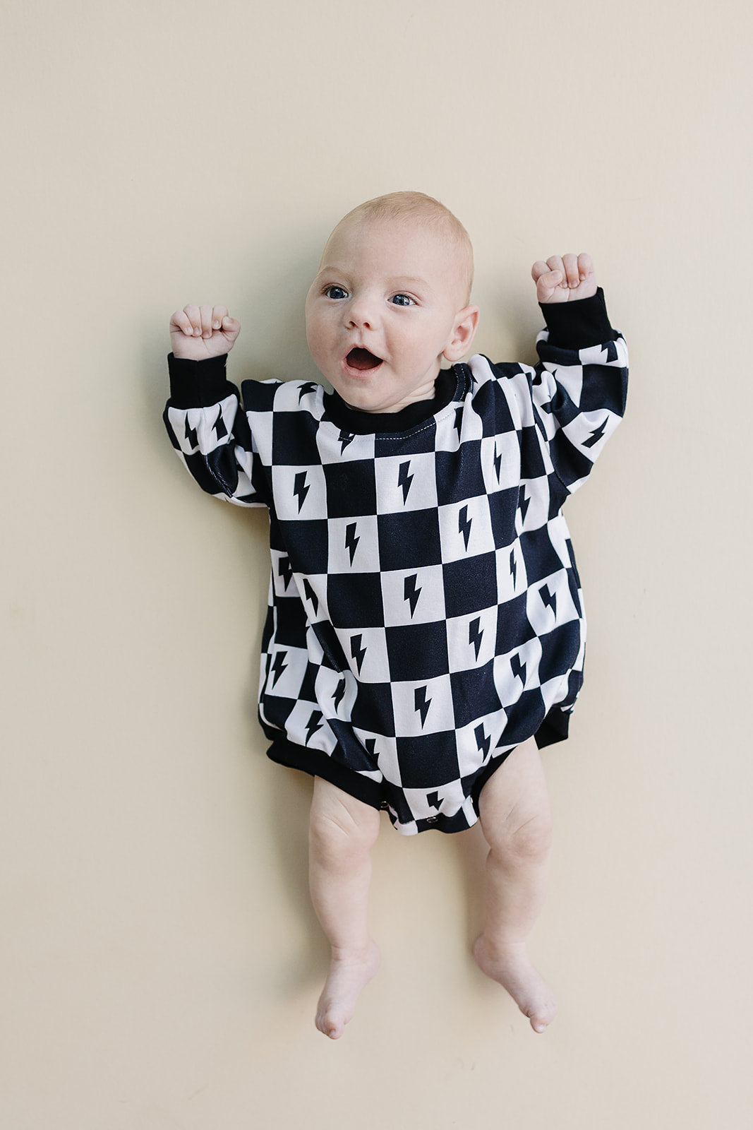 Bubble Romper | Charcoal Bolts