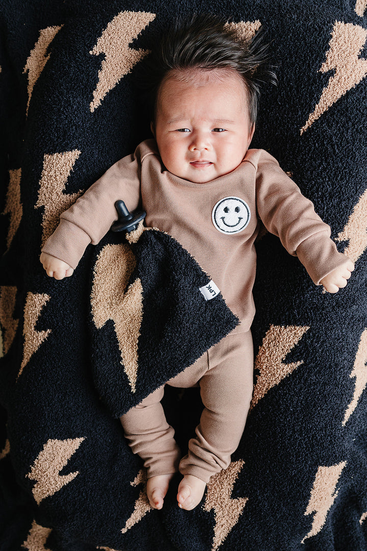 Lightning Bolt Plush Lovey | Mocha