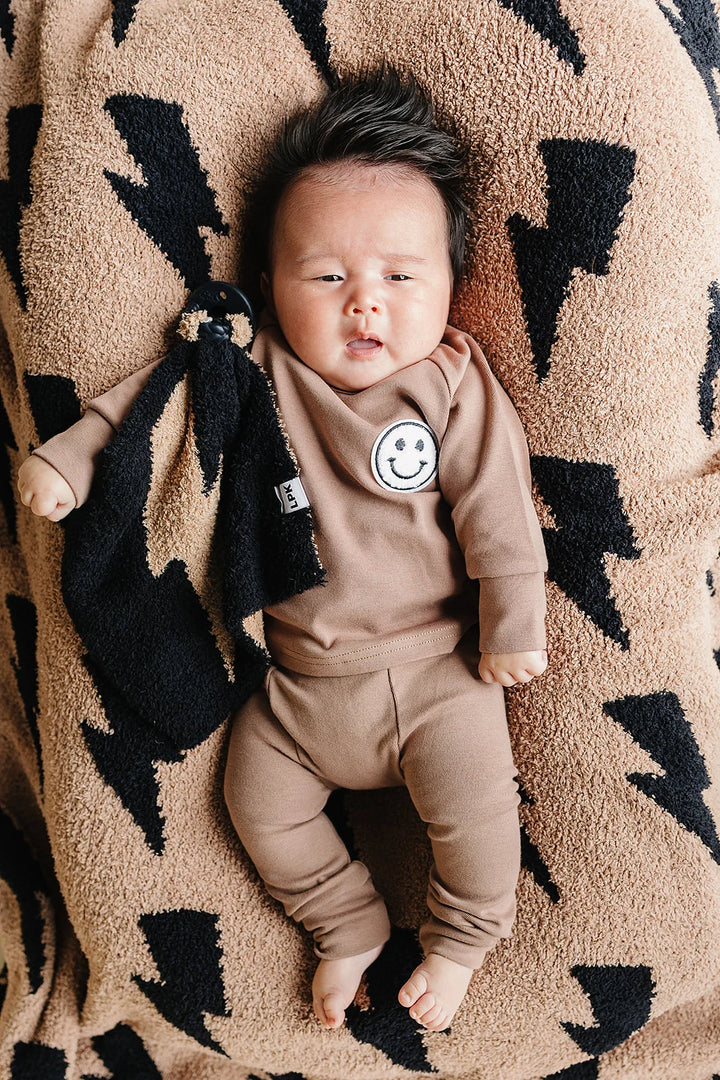 Lightning Bolt Plush Lovey | Mocha