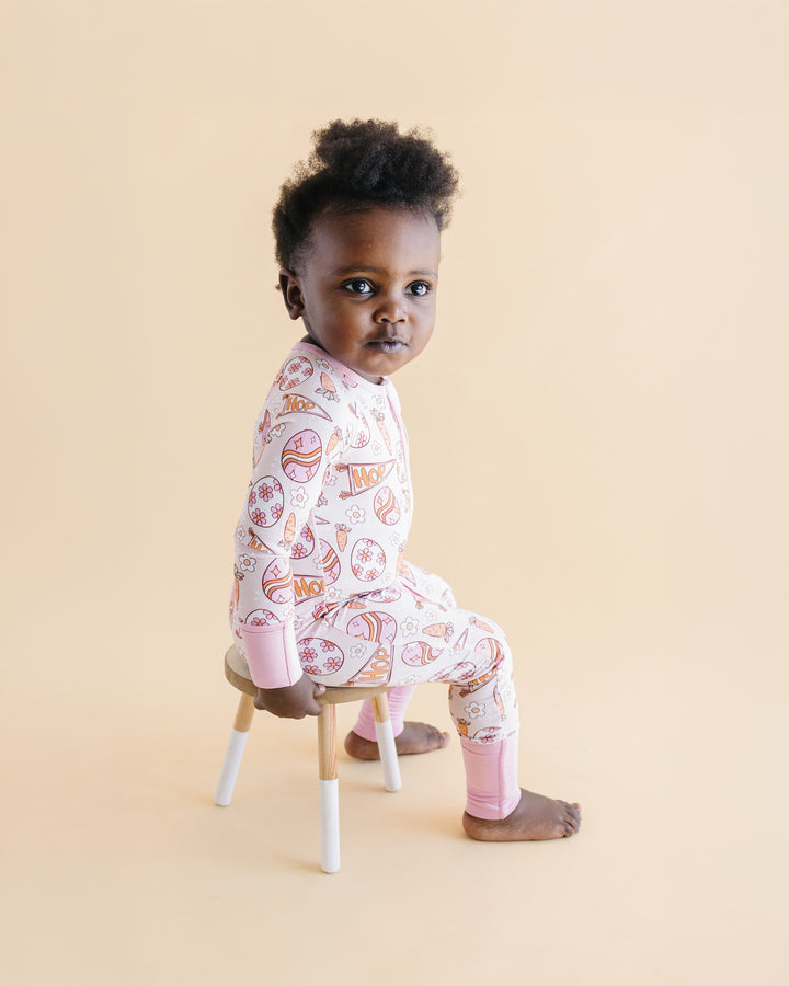 Bamboo Zip Romper | Easter Hop