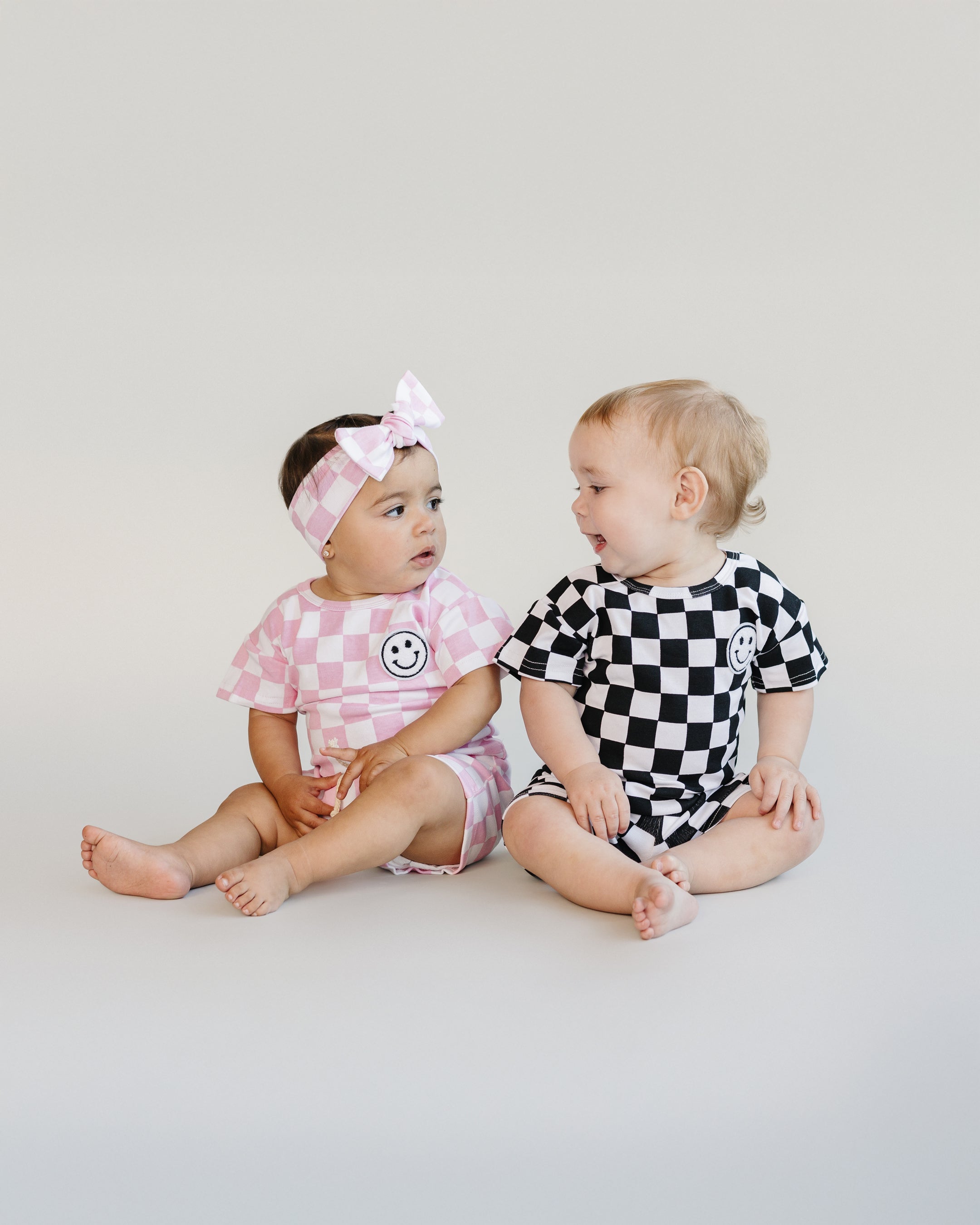 Checkered Shorts Set | Pink – LUCKY PANDA KIDS