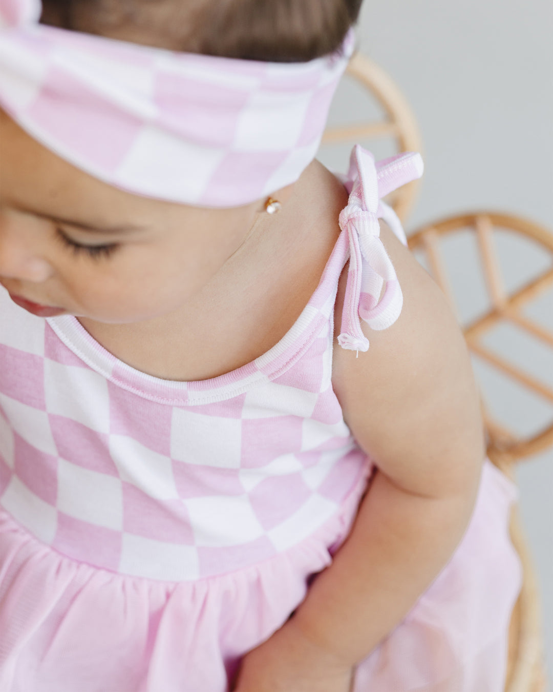 Tutu Romper | Checkered Pink