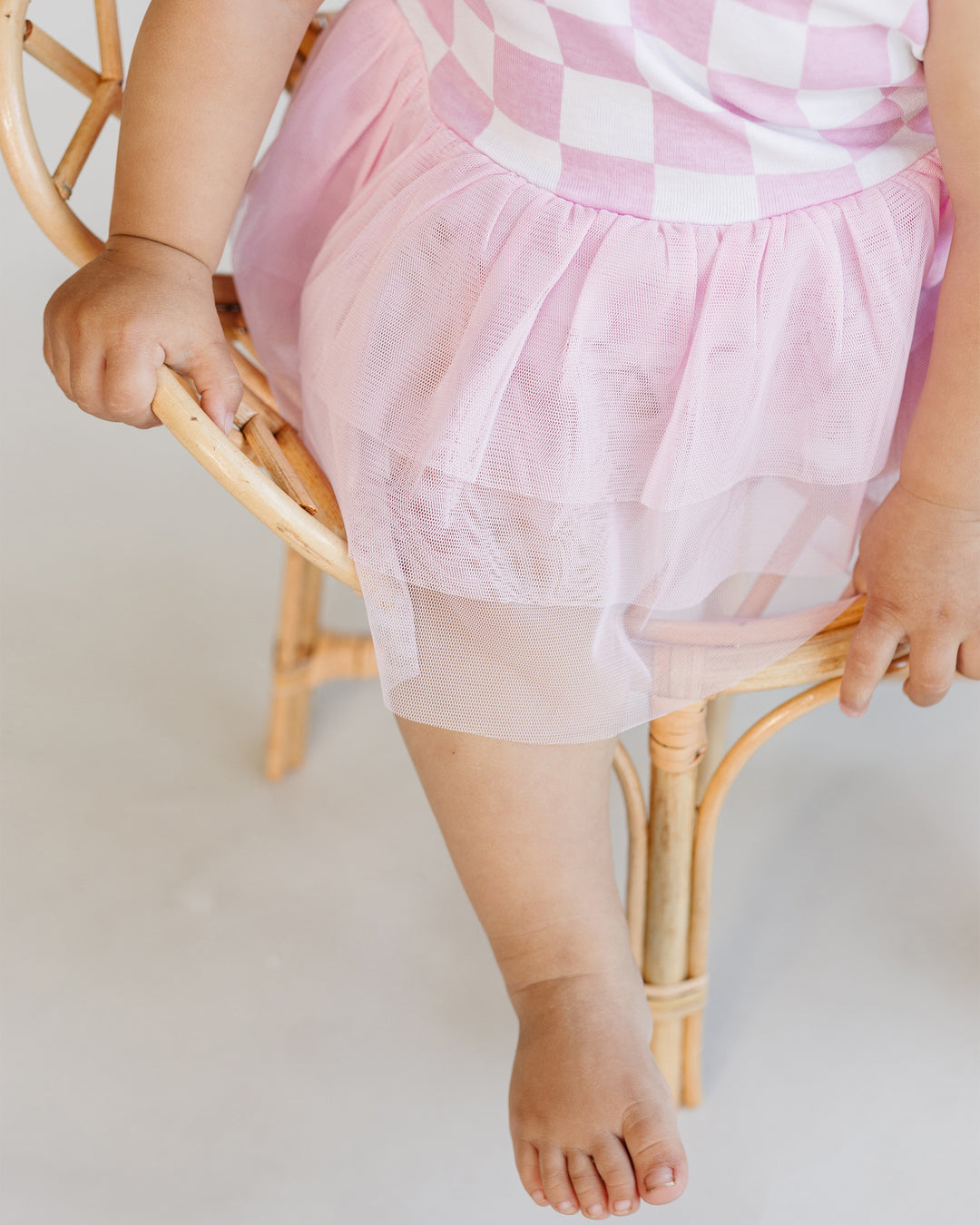 Tutu Romper | Checkered Pink