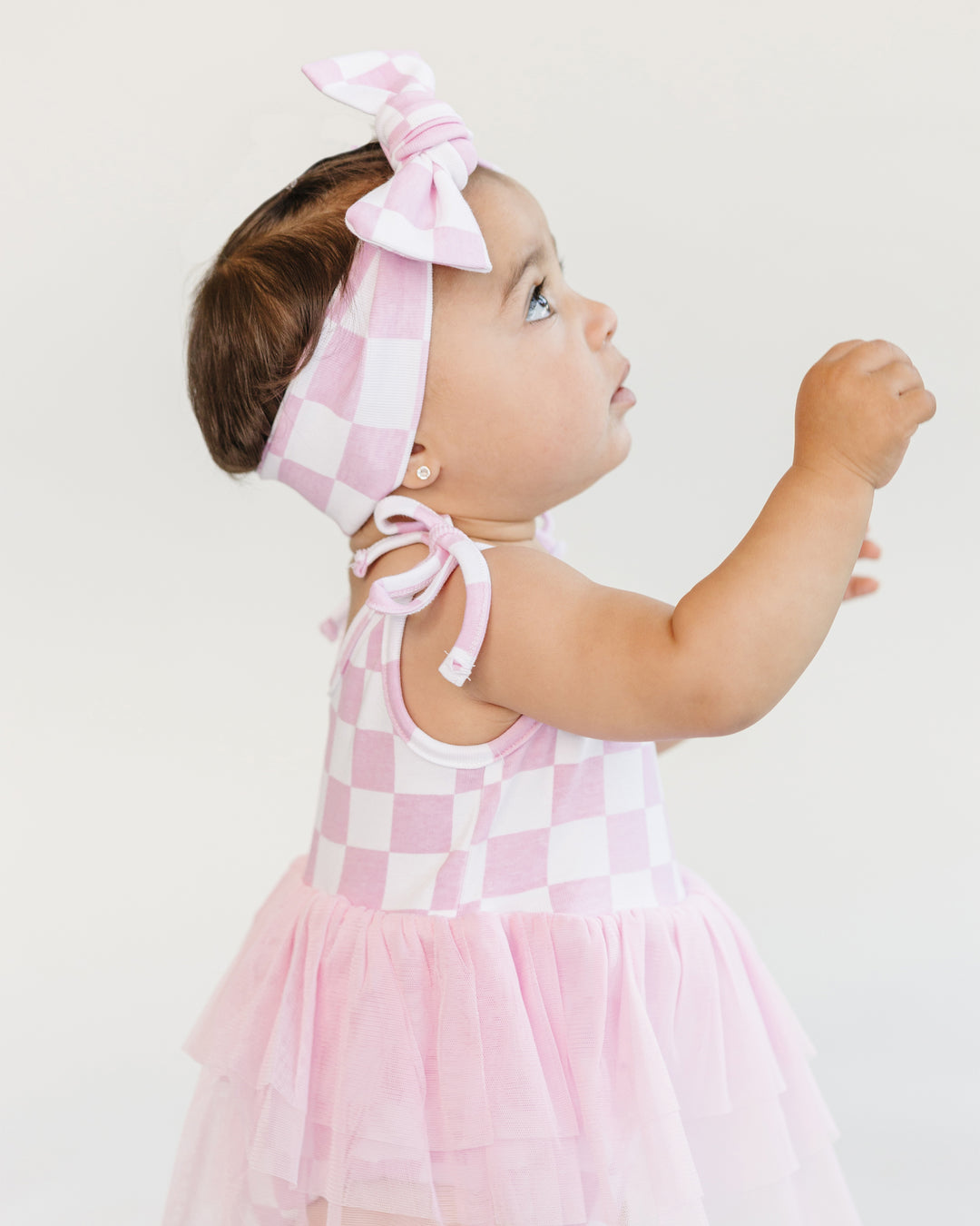 Tutu Romper | Checkered Pink