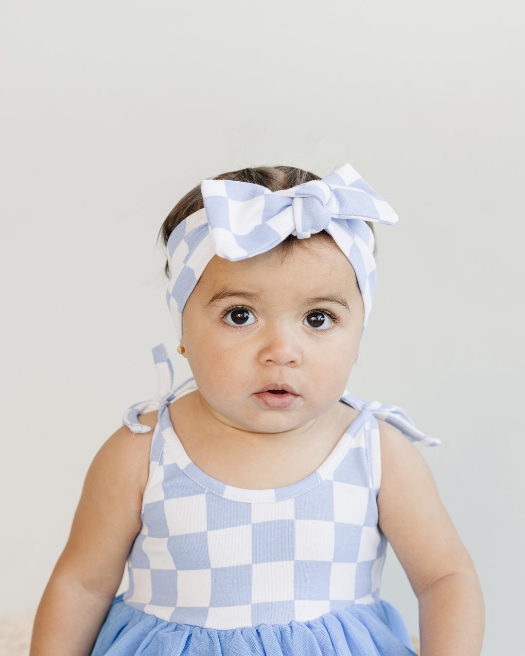 Tutu Romper | Checkered Blue