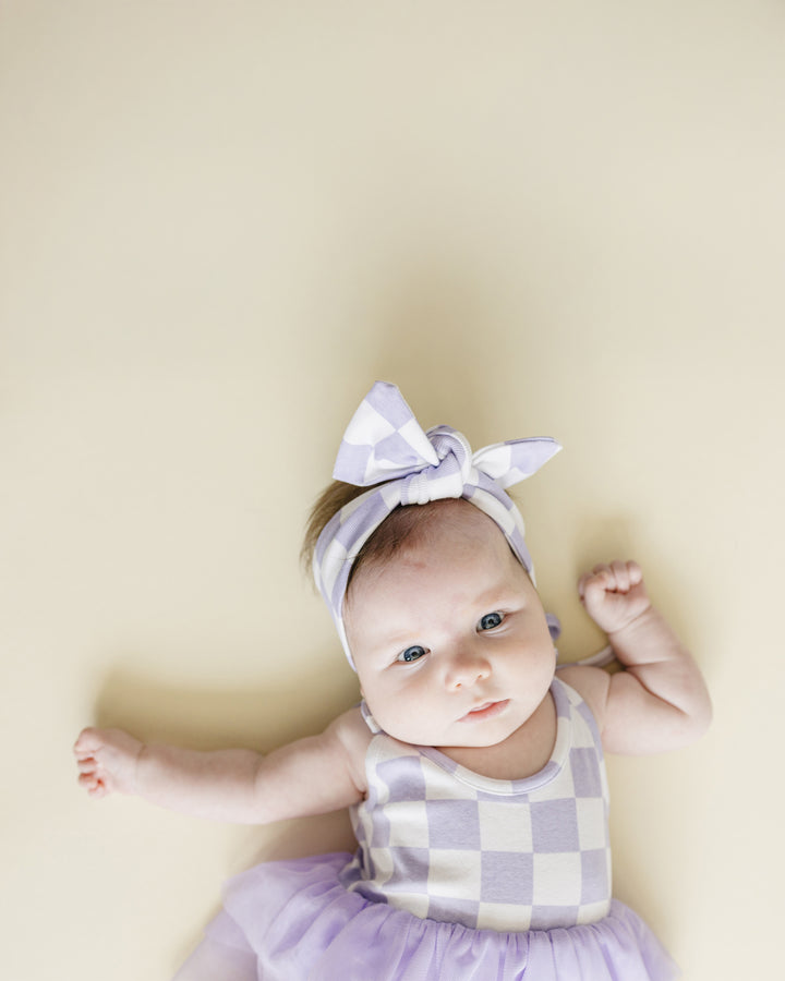 Checkered Headband | Lavender