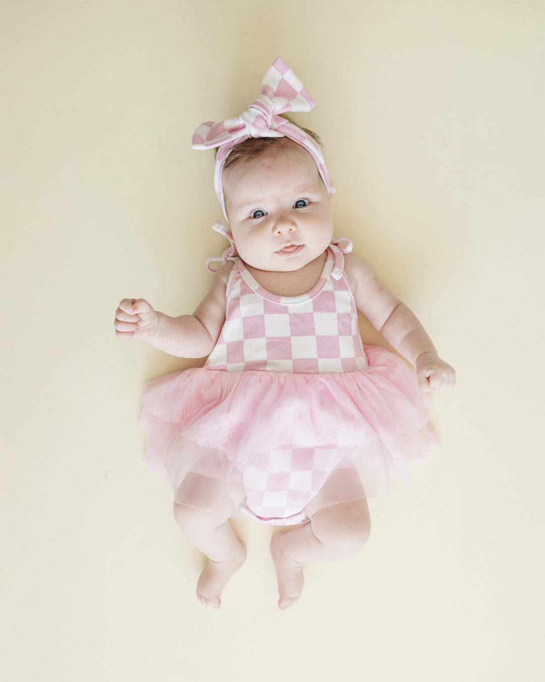 Tutu Romper | Checkered Pink