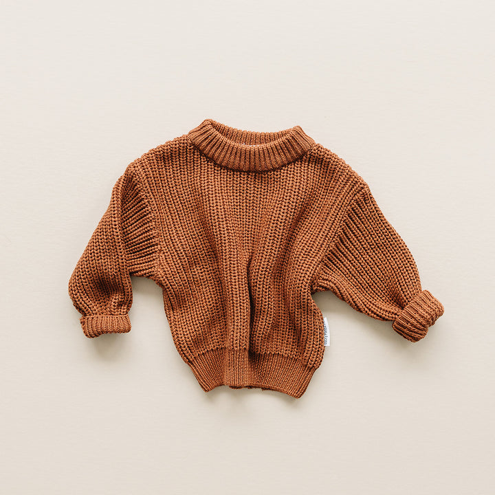 Chunky Knit Sweater | Rust
