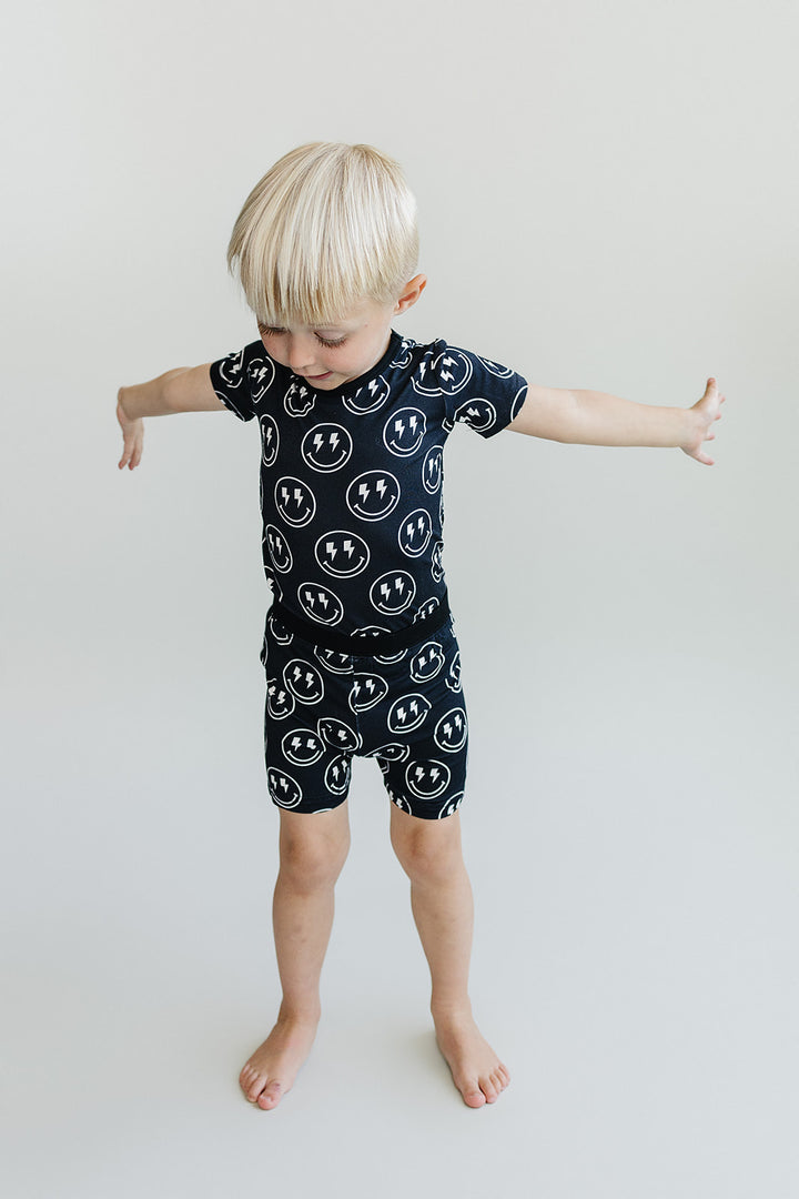 Bamboo Two Piece Shorts Set | Electric Smiley