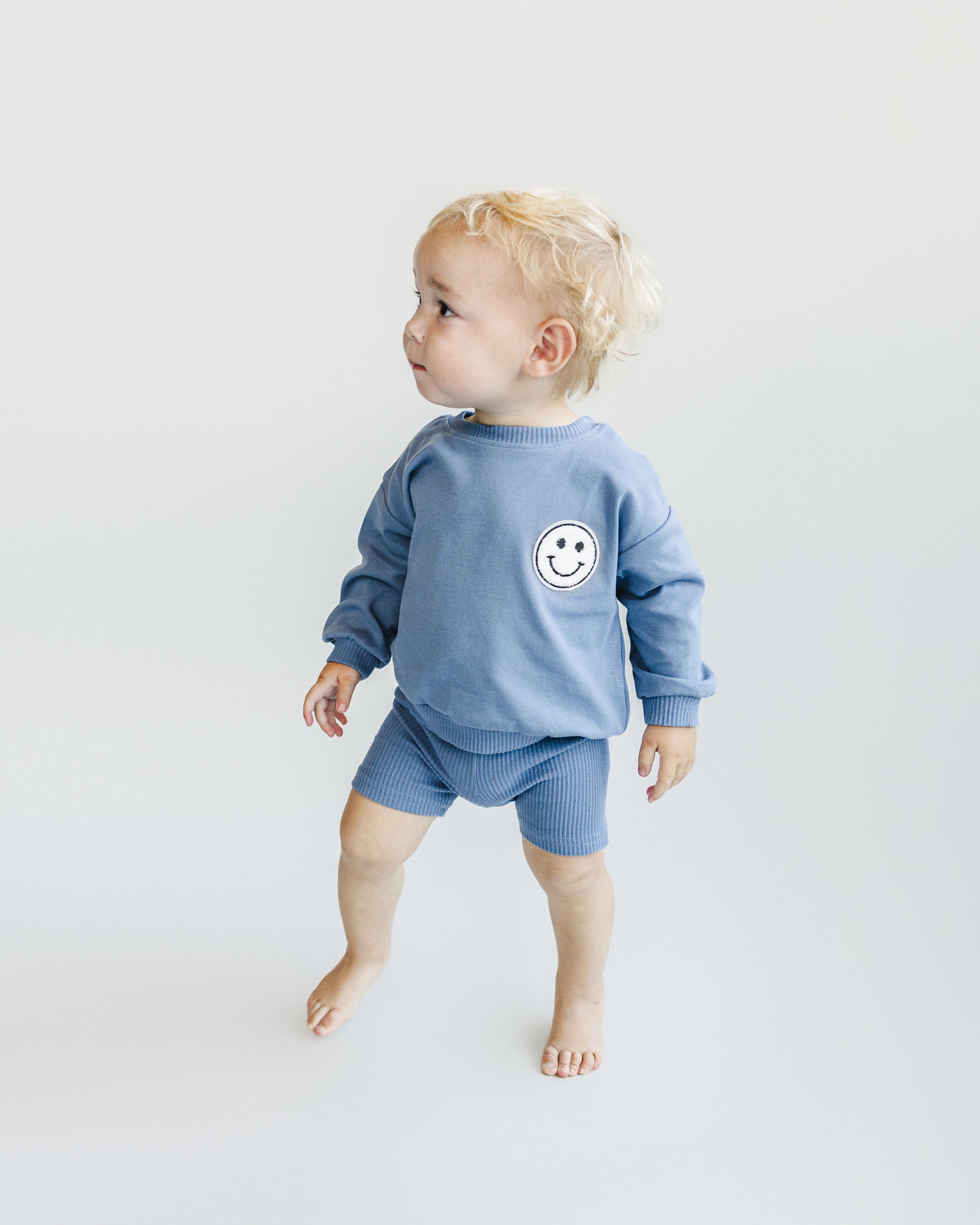 Biker Shorts Set | Blue – LUCKY PANDA KIDS