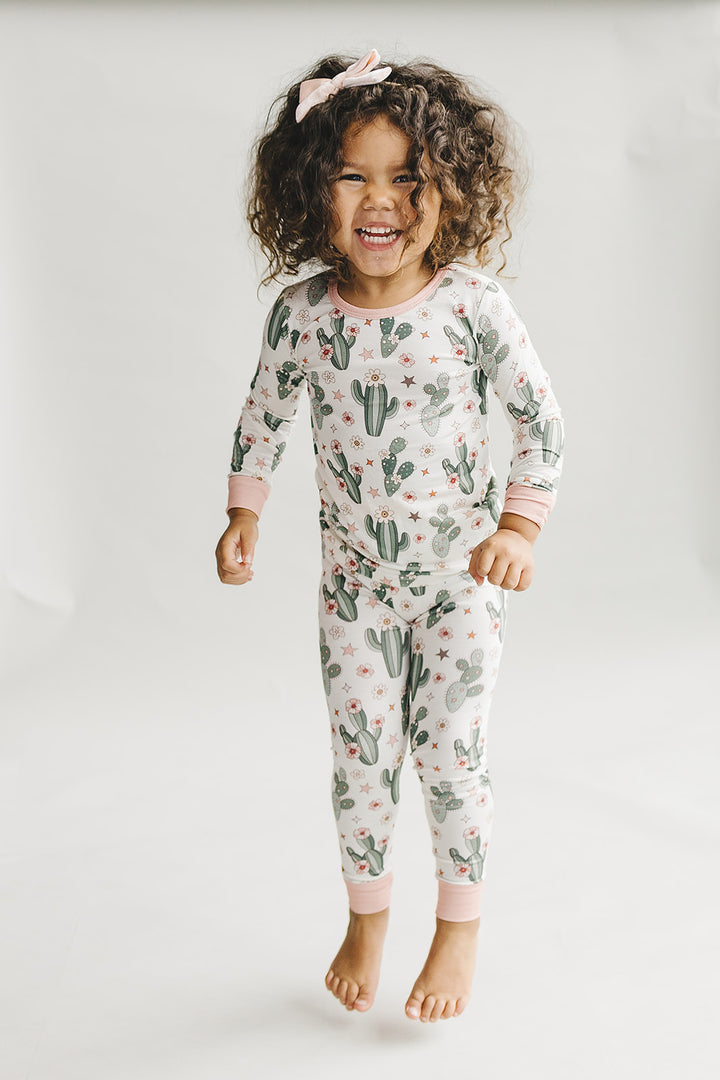 Bamboo Two Piece Set | Cactus Flowers