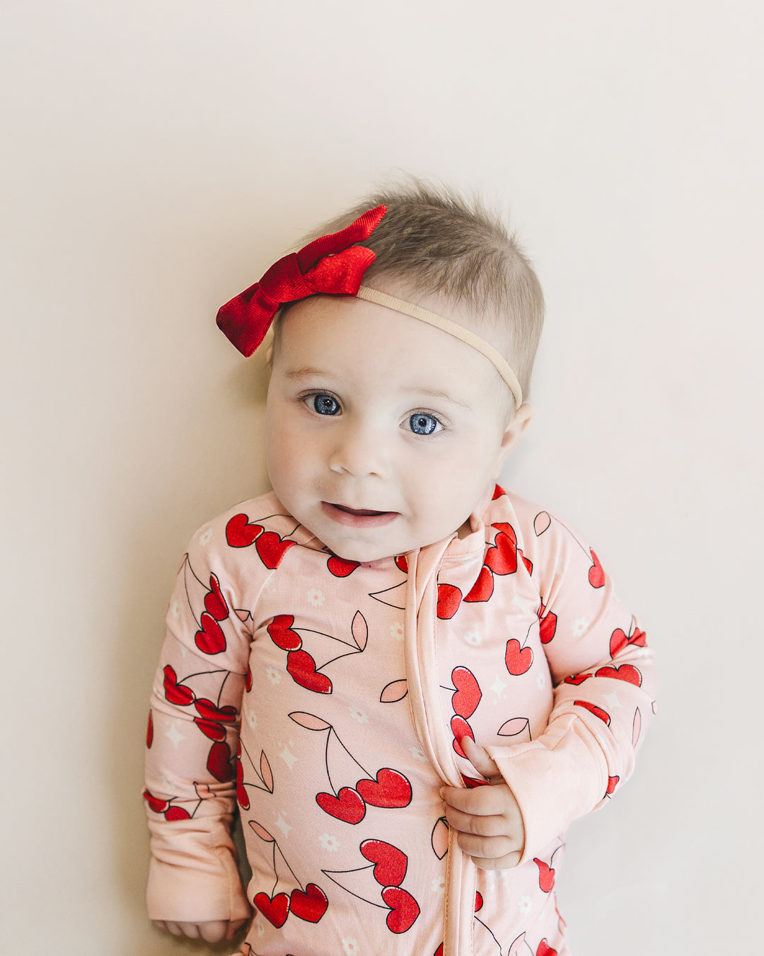 Bamboo Zip Romper Cherry Heart – LUCKY PANDA KIDS
