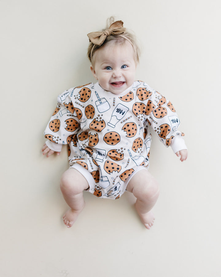 Bubble Romper | Milk & Cookies