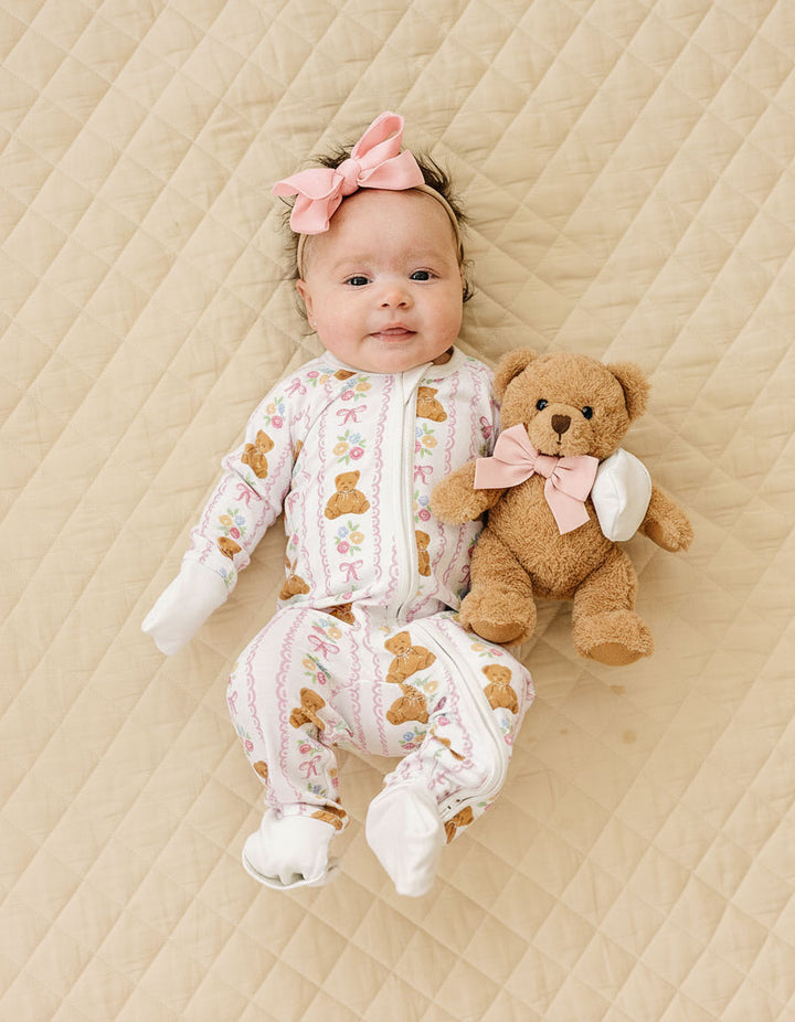 Bamboo Zip Romper | Honey Bear
