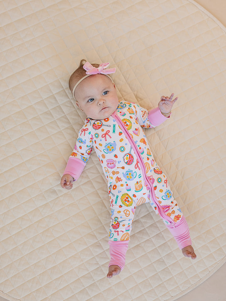 Bamboo Zip Romper | Breakfast Whimsy