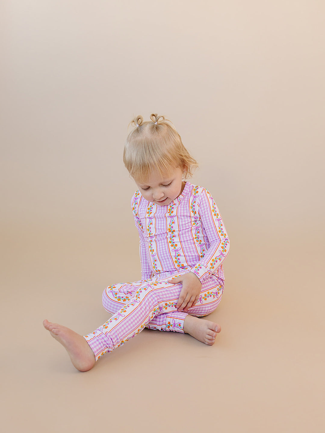 Bamboo Two Piece Set | Gingham & Flowers