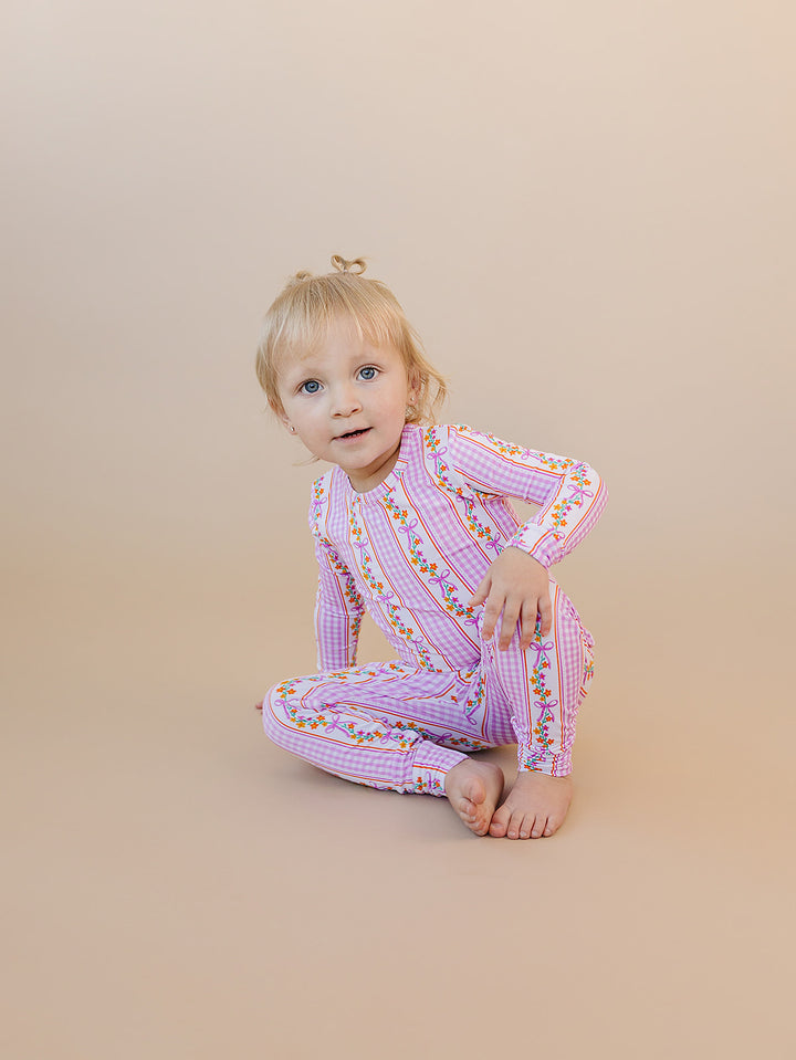 Bamboo Two Piece Set | Gingham & Flowers