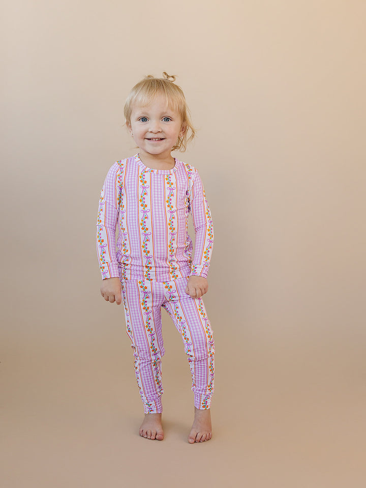 Bamboo Two Piece Set | Gingham & Flowers