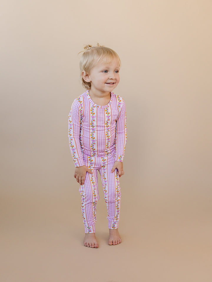 Bamboo Two Piece Set | Gingham & Flowers