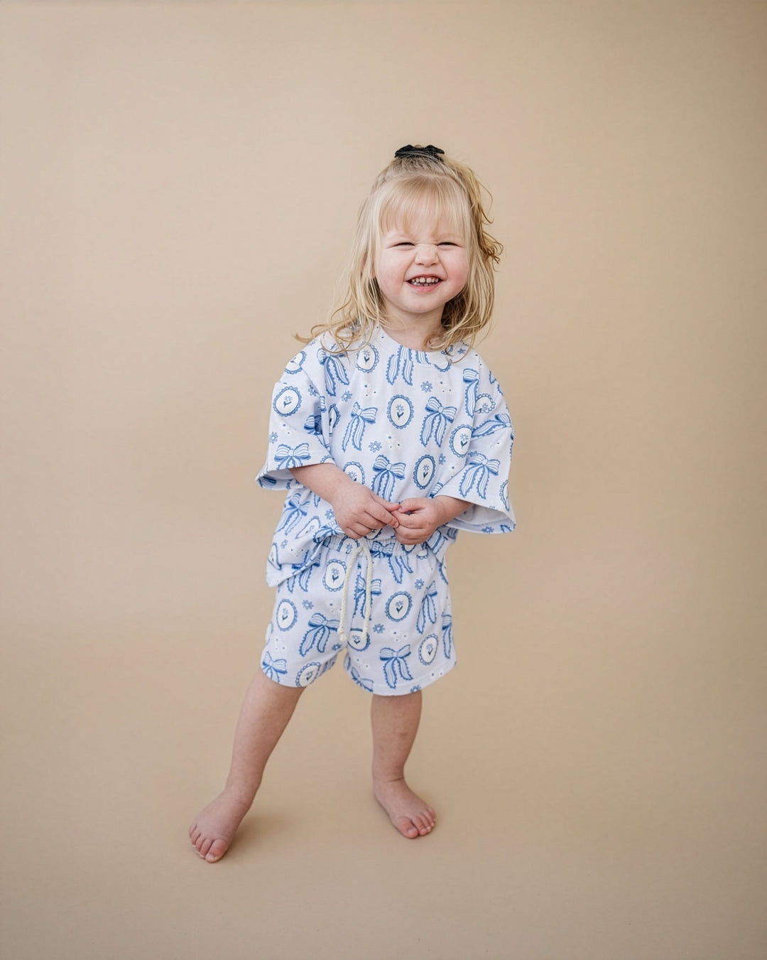 Shorts Set | Blue Bow