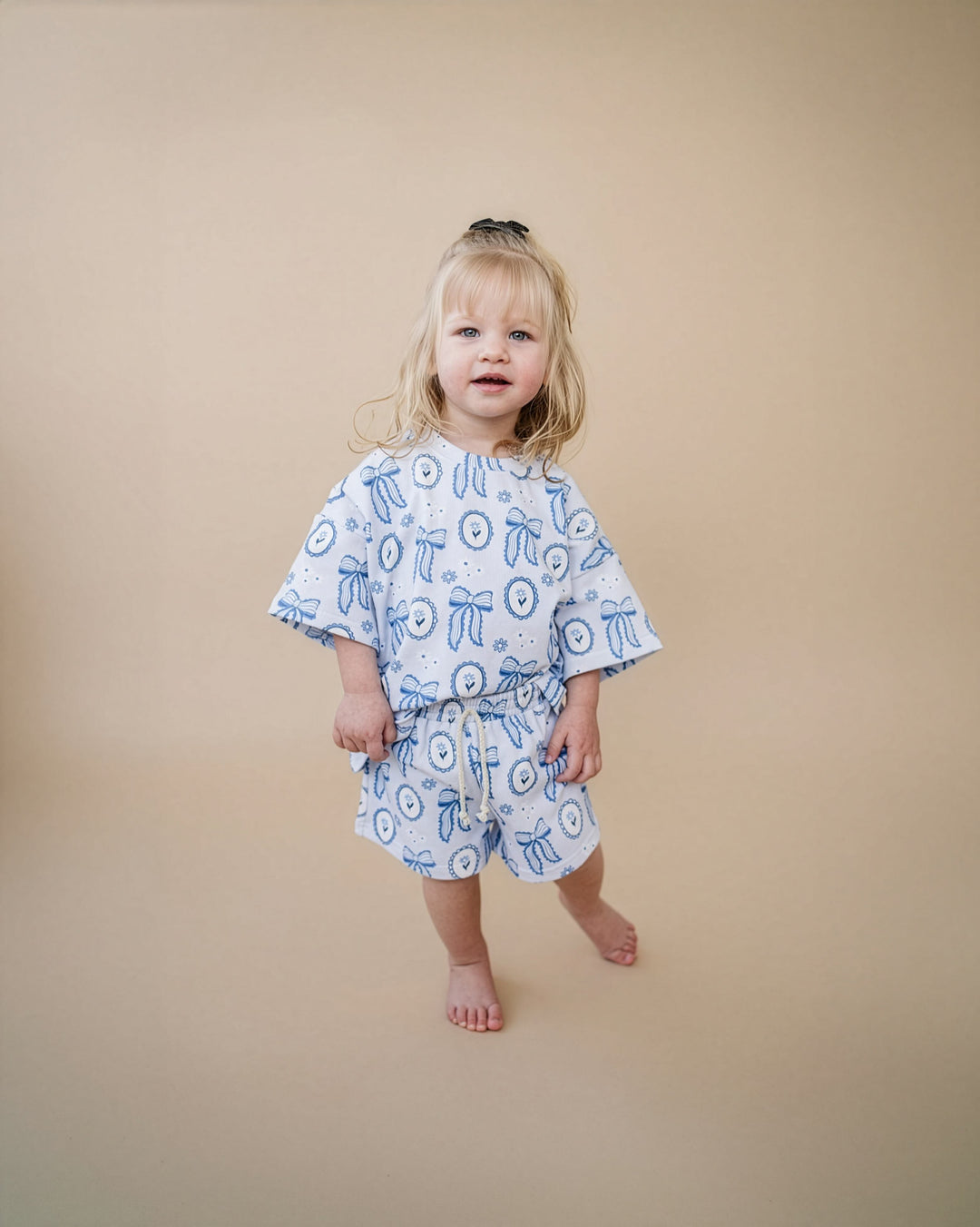 Shorts Set | Blue Bow
