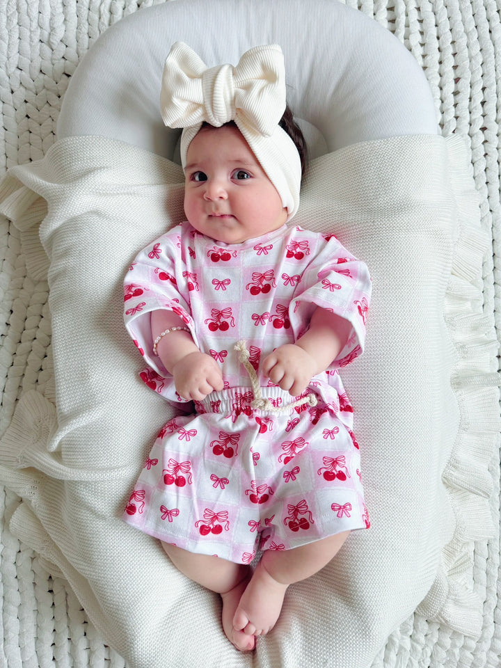 Shorts Set | Checkered Cherry