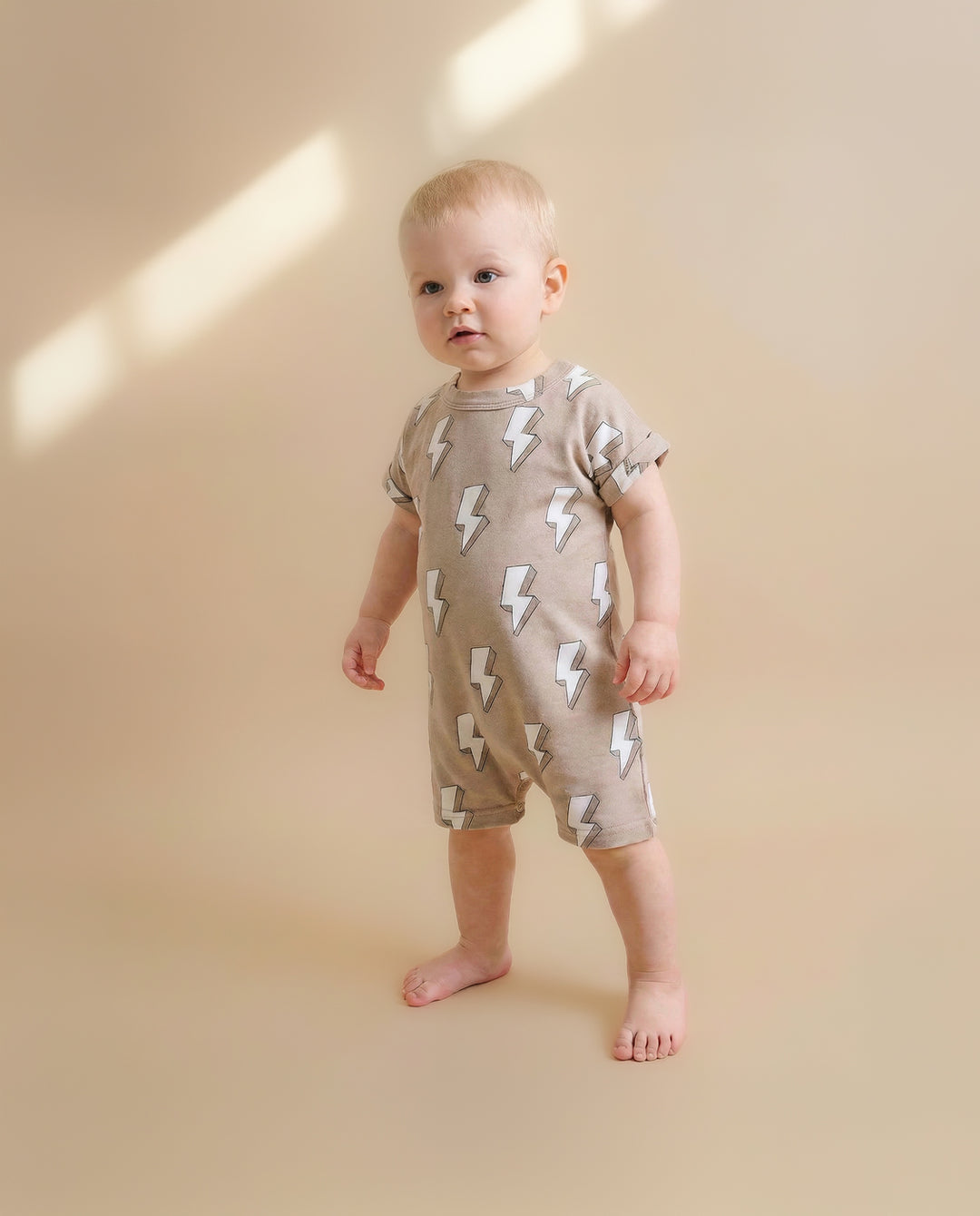 Cotton Romper | Electric Beige