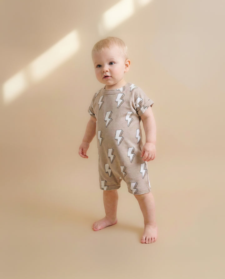 Cotton Romper | Electric Beige