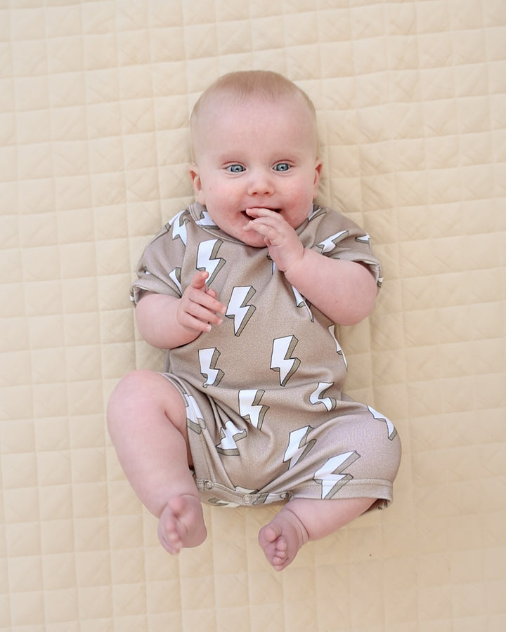 Cotton Romper | Electric Beige