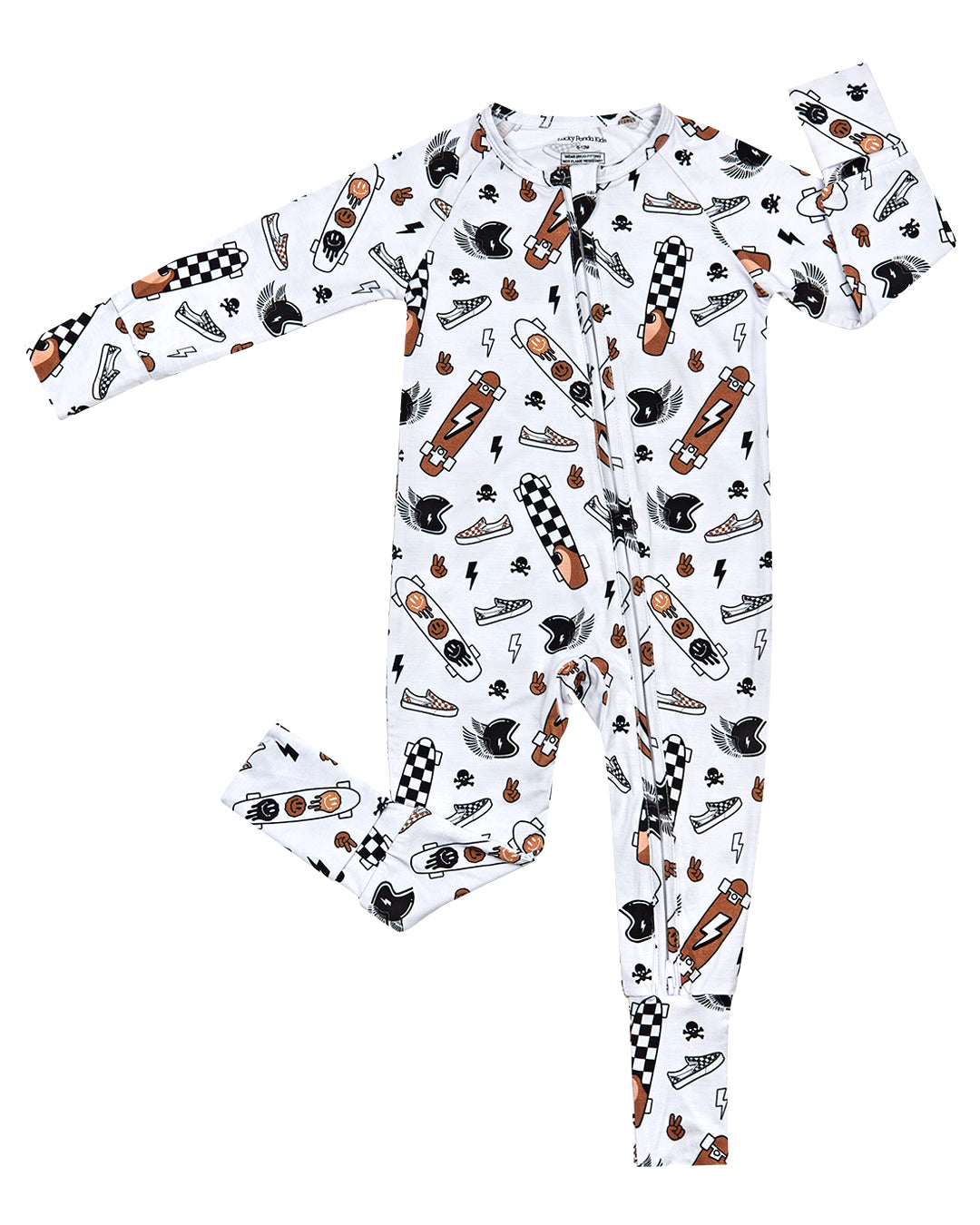 Bamboo Zip Romper | Sk8er – LUCKY PANDA KIDS