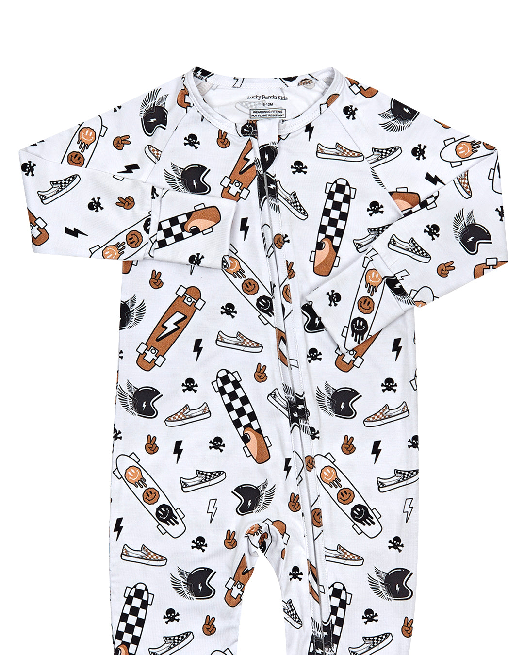 Bamboo Zip Romper | Sk8er – LUCKY PANDA KIDS
