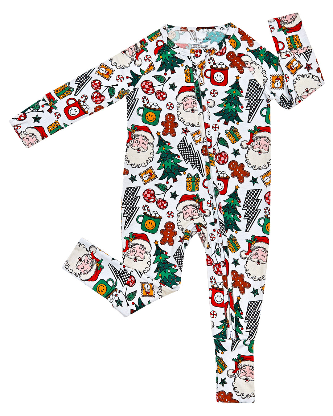 Bamboo Zip Romper | Christmas Vibes