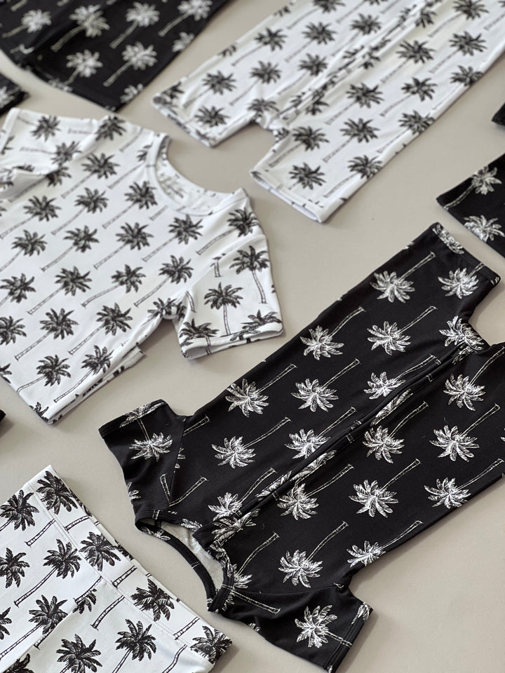 Bamboo Shorts Set | Palm Style White