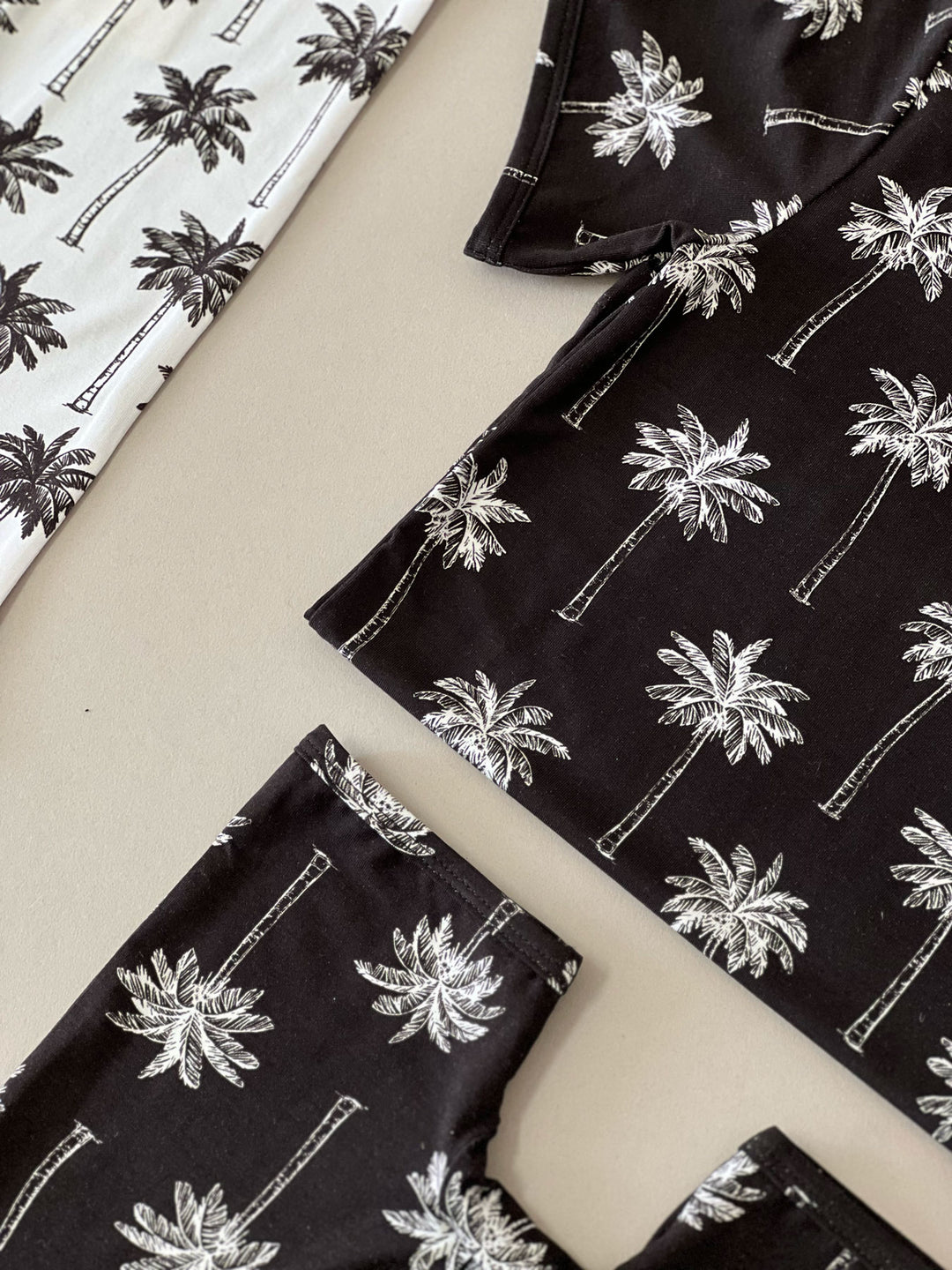 Bamboo Shorts Set | Palm Style Black