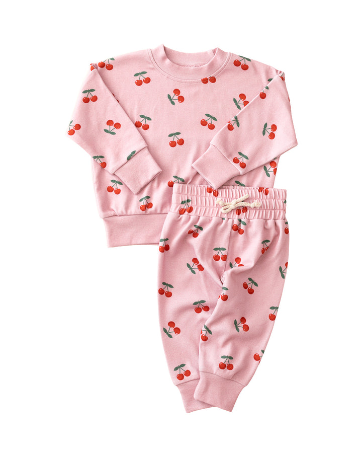Jogger Set | Blush & Cherry