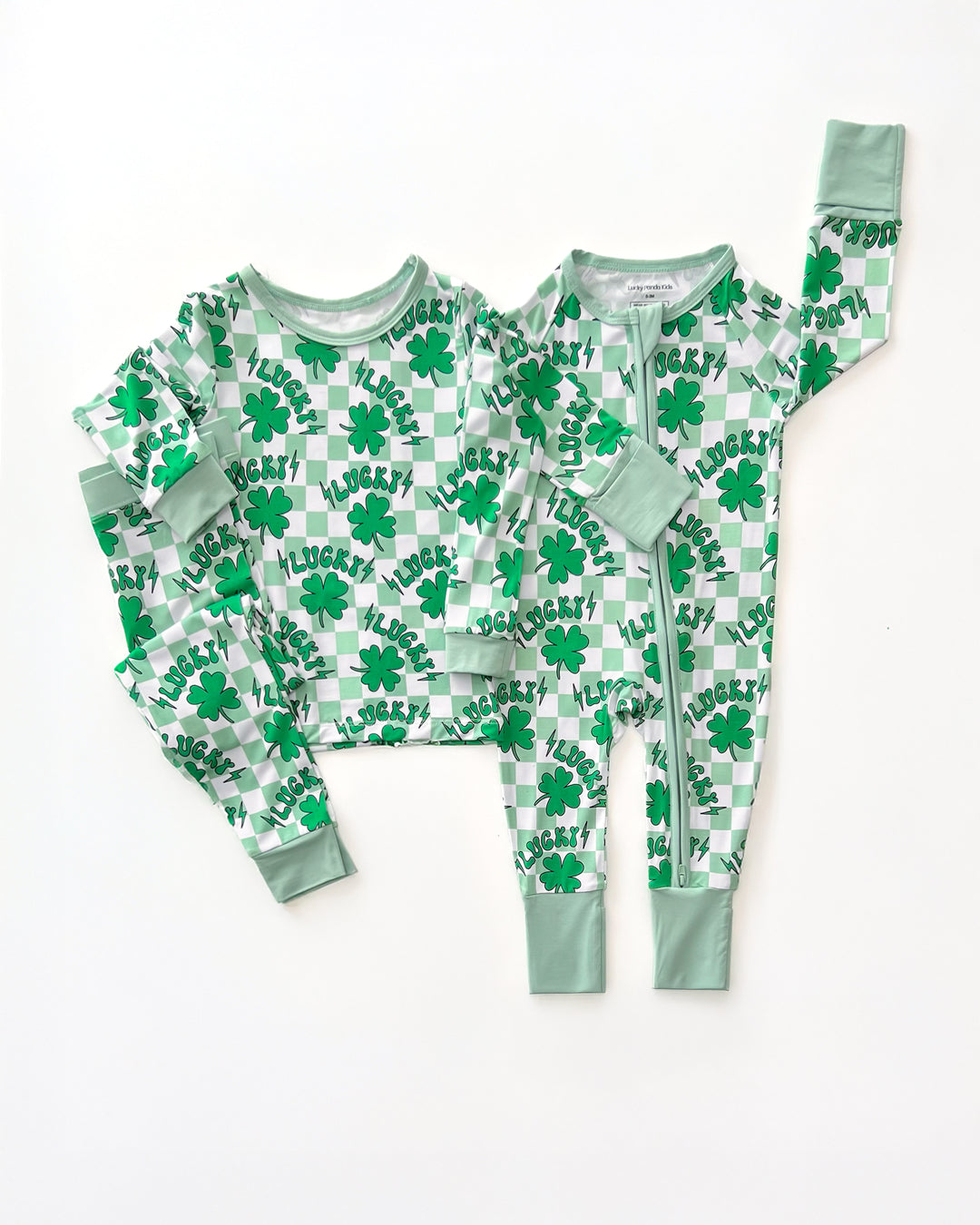 Bamboo Zip Romper | Lucky Shamrock