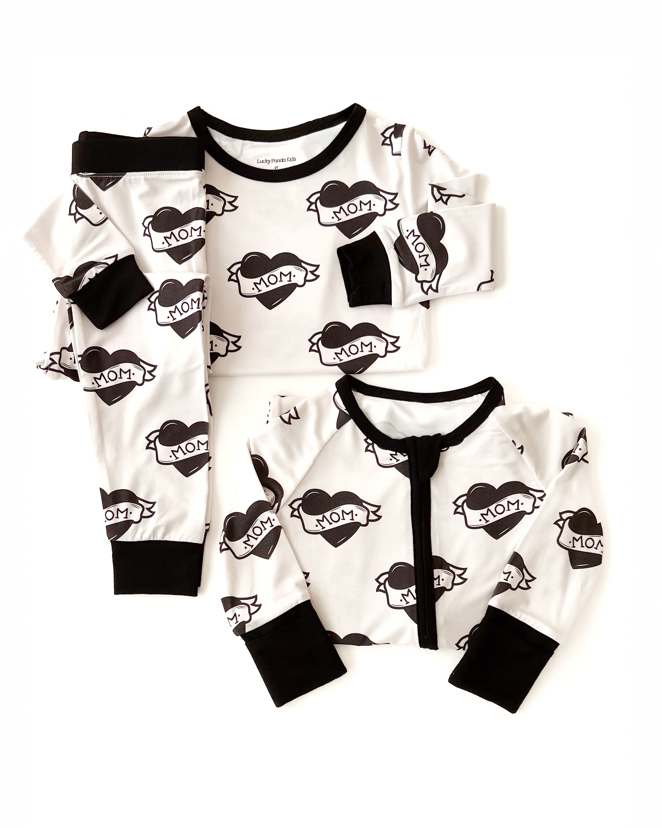 Bamboo Two Piece Set | Mom Tattoo – LUCKY PANDA KIDS