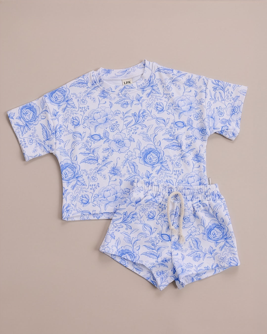 Shorts Set | Blue Flowers