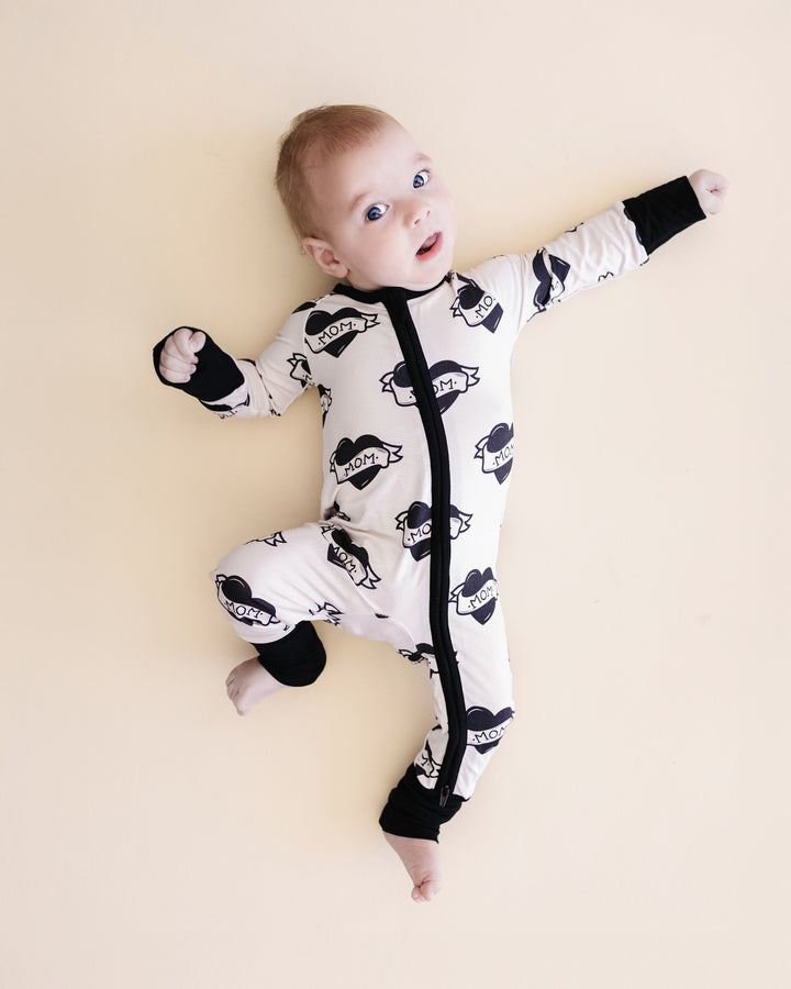 Bamboo Zip Romper | Mom Tattoo