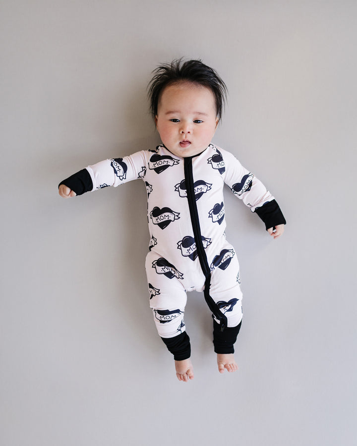 Bamboo Zip Romper | Mom Tattoo