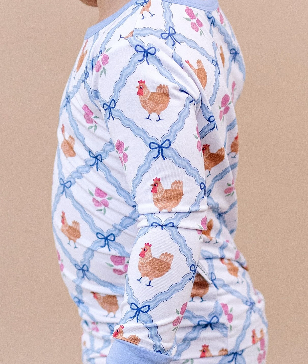 Bamboo Two Piece Set | Chickens & Flowers