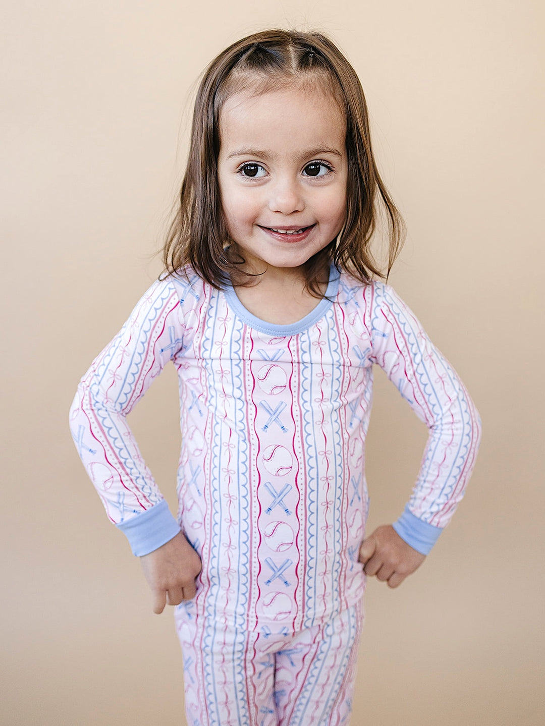 Bamboo Two Piece Set | Baseball Girl