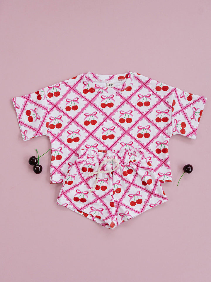 Shorts Set | Cherry Bow