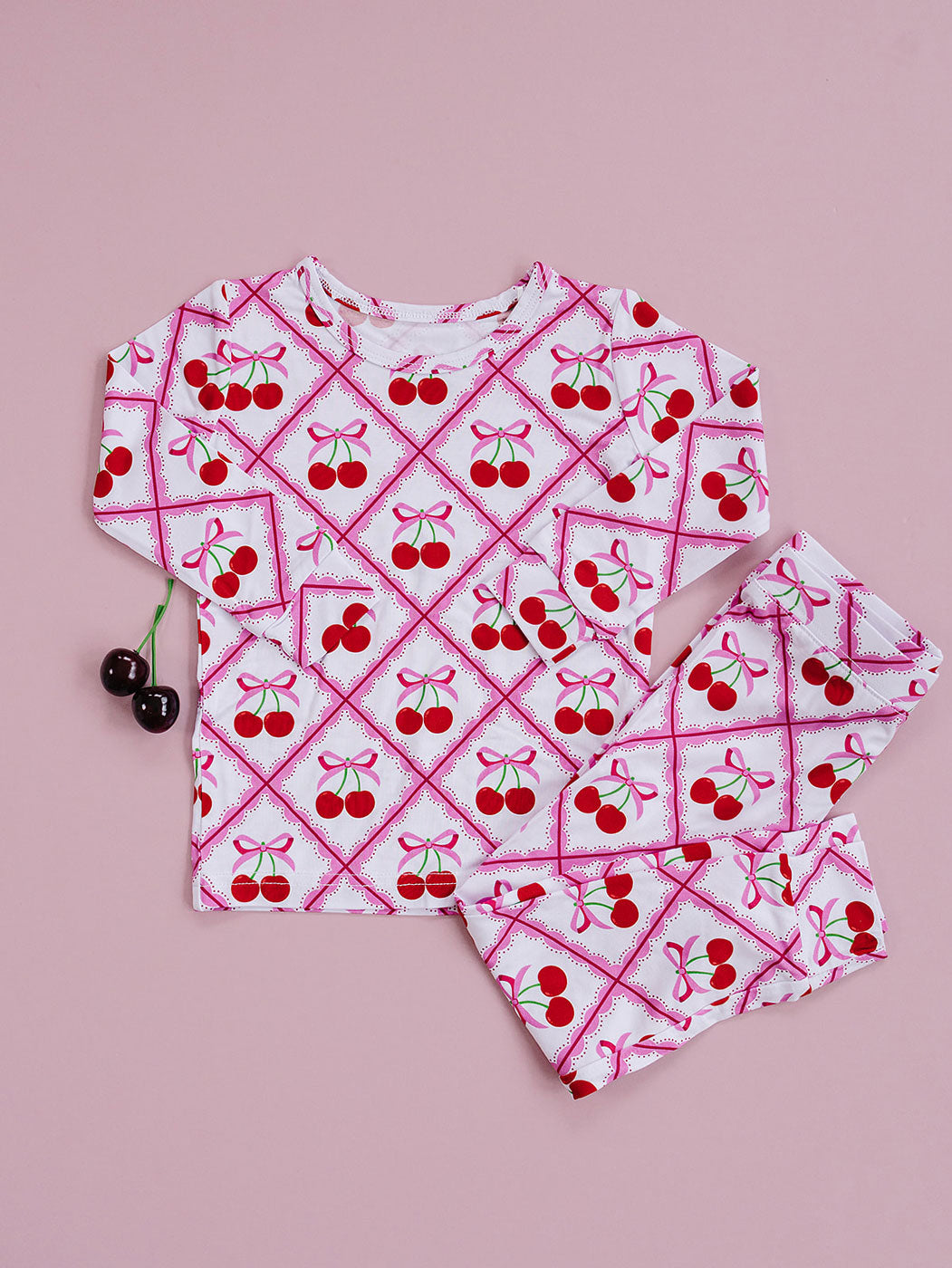 Bamboo Two Piece Set | Cherry Bow