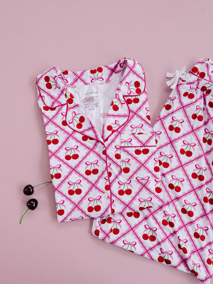 Bamboo Women's Pajamas | Cherry Bow
