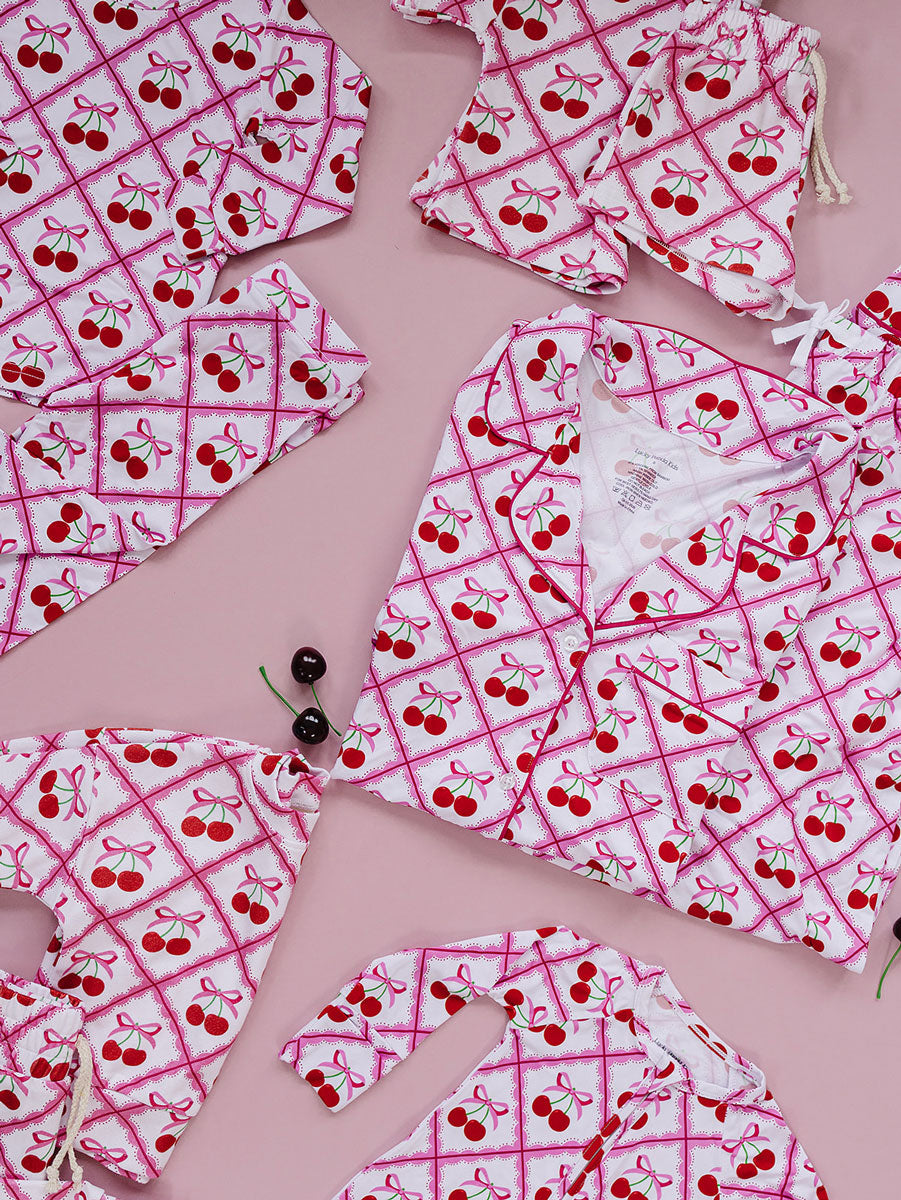 Bamboo Two Piece Set | Cherry Bow