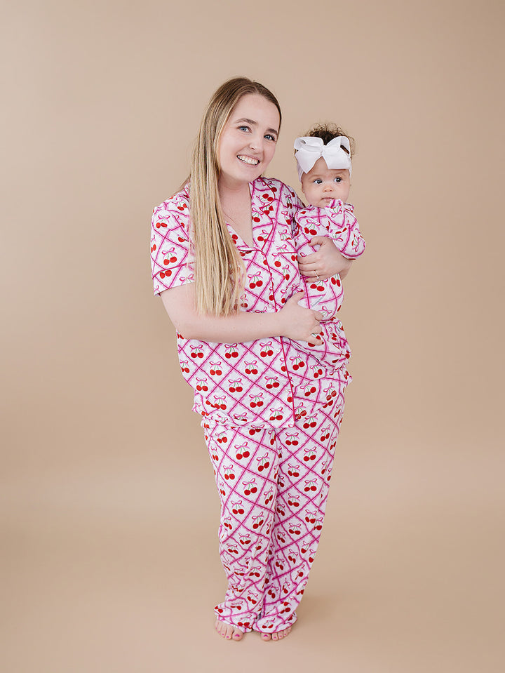 Bamboo Women's Pajamas | Cherry Bow