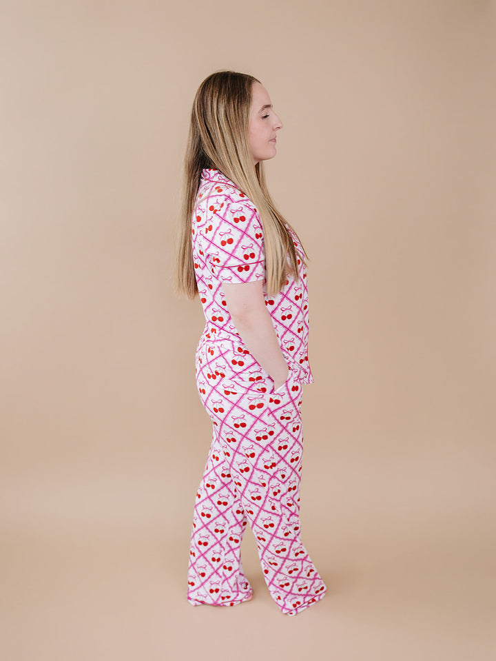 Bamboo Women's Pajamas | Cherry Bow