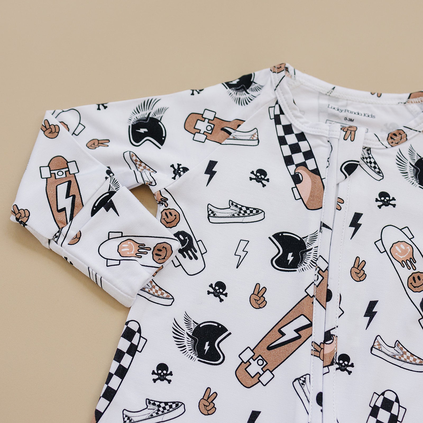 loppy☆ Bamboo Zip Romper | Sk8er – LUCKY PANDA KIDS